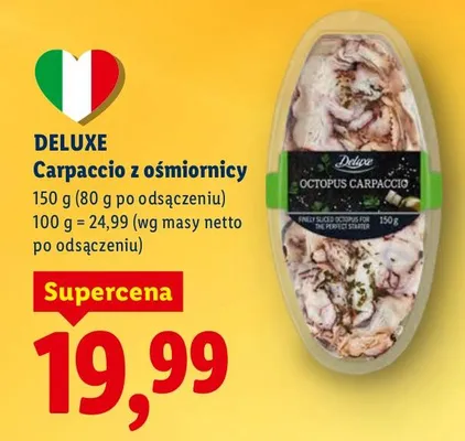 Carpaccio z ośmiornicy promocja w Lidl