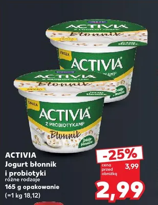 Jogurt błonnik i probiotyki Activia promocja w Kaufland