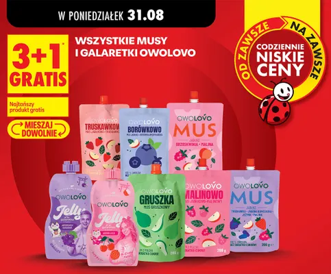Galaretka Owolovo Jelly o smaku japońskich winogron promocja w Biedronka