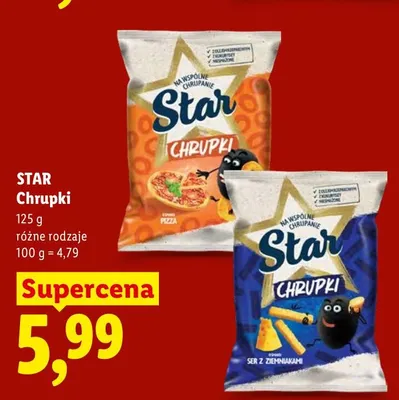 Chrupki Star o smaku sera z ziemniakami promocja w Lidl
