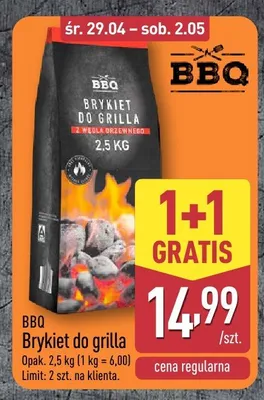 Brykiet do grilla z węgla drzewnego BBQ promocja w Aldi