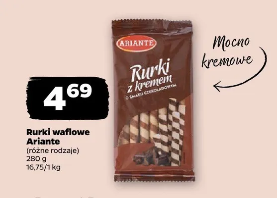 Rurki waflowe Ariante promocja w Netto