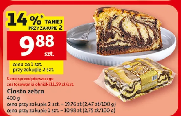 Ciasto zebra promocja w Auchan