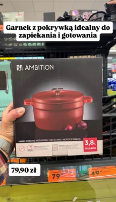 Garnek z pokrywką Imperio 3,8 l promocja w Biedronka