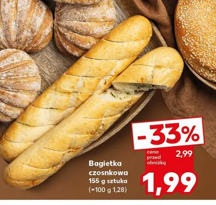 Bagietka czosnkowa promocja w Kaufland