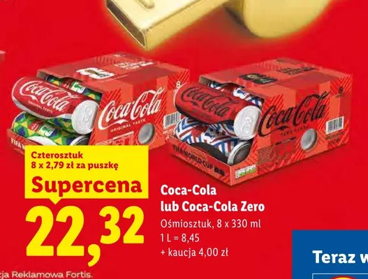 Napój gazowany Coca-Cola 8-pak promocja w Lidl