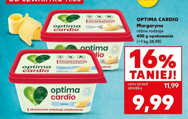 Margaryna Optima Cardio original promocja w Kaufland