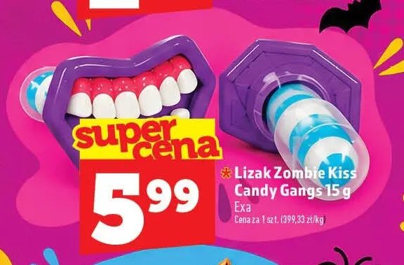 Lizak Zombie Kiss Candy Gangs promocja w TOPAZ