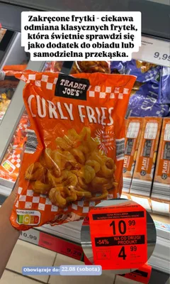 Frytki zakręcone Trader Joe's Curly Fries promocja w Aldi