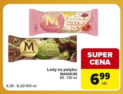 Lody na patyku Magnum Signature Pistachio promocja w Carrefour Express