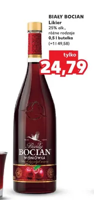 Likier Biały Bocian wiśniówka różne rodzaje 0,5l promocja w Kaufland