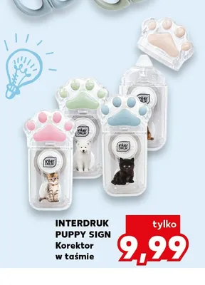 Korektor w taśmie Interdruk Puppy Sign promocja w Kaufland
