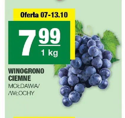 Winogrona ciemne promocja w SPAR