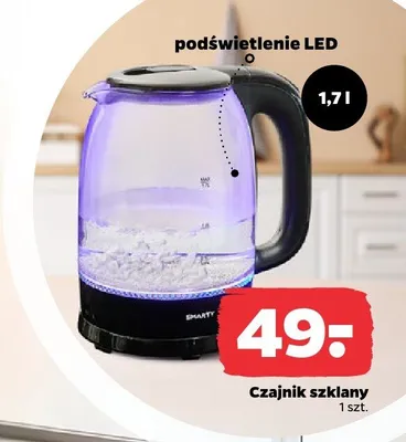 Czajnik szklany 1,7 l promocja w Netto