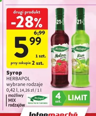 Syrop Herbapol promocja w Intermarche