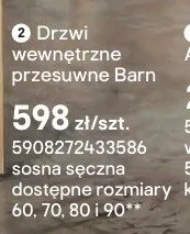 Drzwi wewnętrzne przesuwne Barn sosna sęczna promocja w Castorama