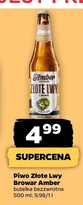 Piwo Złote Lwy Browar Amber promocja w Netto