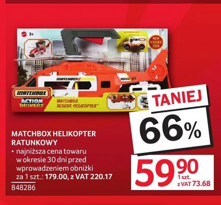 Matchbox helikopter ratunkowy promocja w Selgros