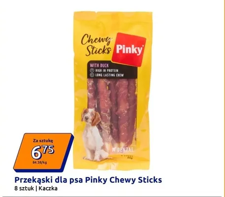 Przekąski dla psa Chewy Sticks kaczka promocja w Action