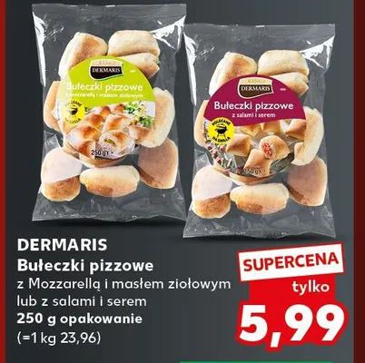 Bułeczki pizzowe z mozzarellą i masłem ziołowym Dermaris promocja w Kaufland