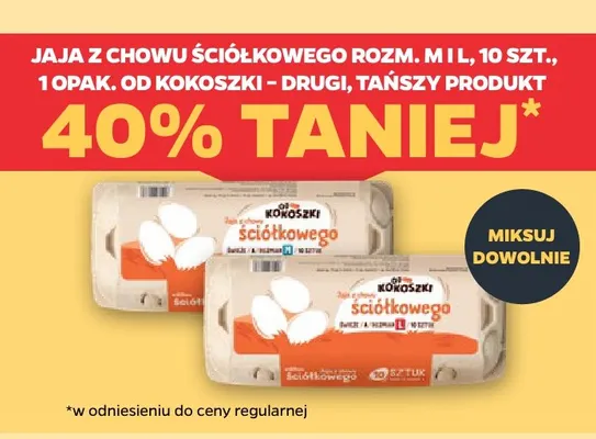 Jajka kurze z chowu ściółkowego rozm. M Od Kokoszki promocja w Netto