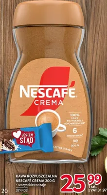 Kawa rozpuszczalna Nescafe Crema 200g promocja w Selgros