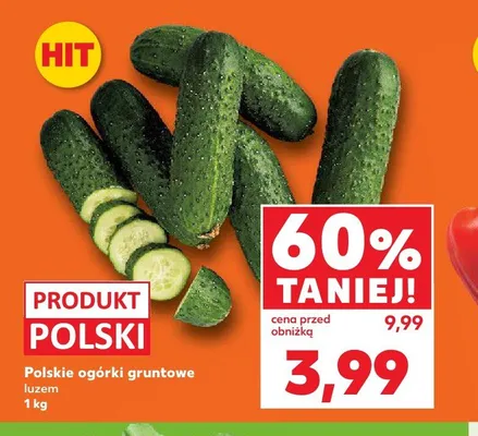 Ogórki gruntowe polskie promocja w Kaufland