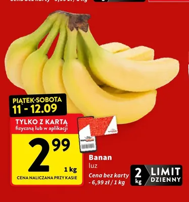 Banany promocja w Intermarche
