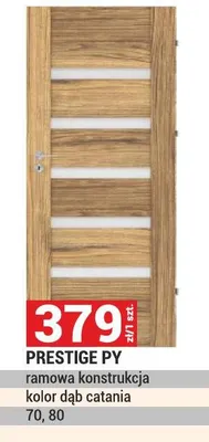 Drzwi PRESTIGE PY ramowa konstrukcja kolor dąb catania 70, 80 promocja w Merkury Market