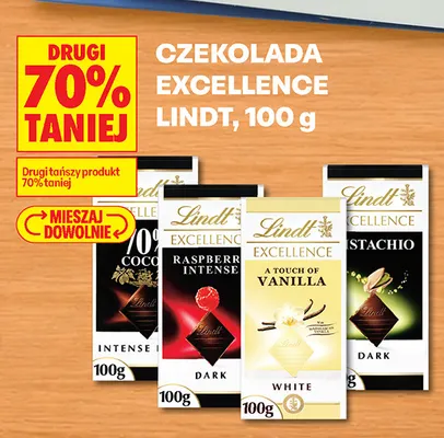 Czekolada Excellence Lindt A Touch of Vanilla promocja w Biedronka