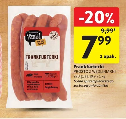 Frankfurterki Prosto z Wędliniarni promocja w Intermarche