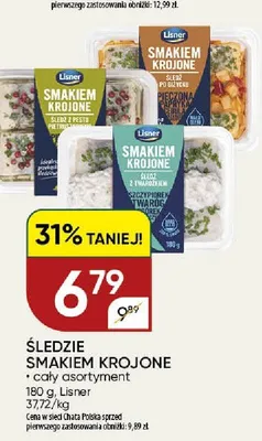 Śledzie Smakiem Krojone śledź z twarożkiem szczypiorek i rzodkiewka Lisner promocja w Chata Polska