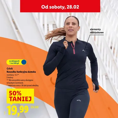 Koszulka funkcyjna damska promocja w Lidl