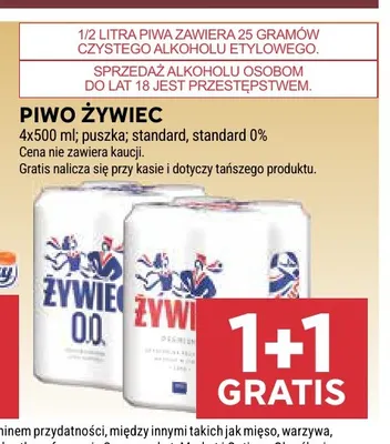 Piwo bezalkoholowe Żywiec standard 4-pak 500 ml promocja w Stokrotka