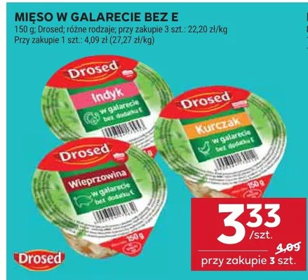 Mięso w galarecie bez E, różne rodzaje, przy zakupie 3 szt. promocja w Stokrotka