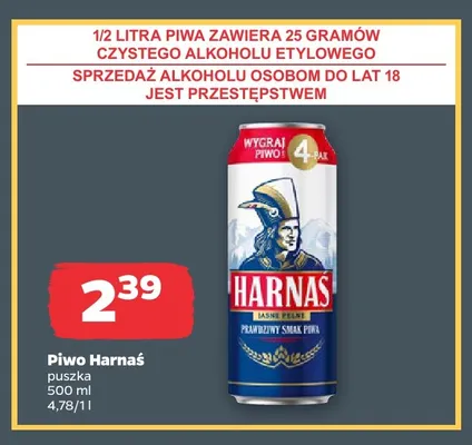 Piwo Harnaś promocja w Netto