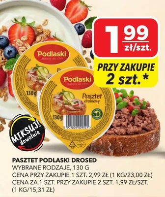 Pasztet Podlaski Drosed drobiowy promocja w Top Market