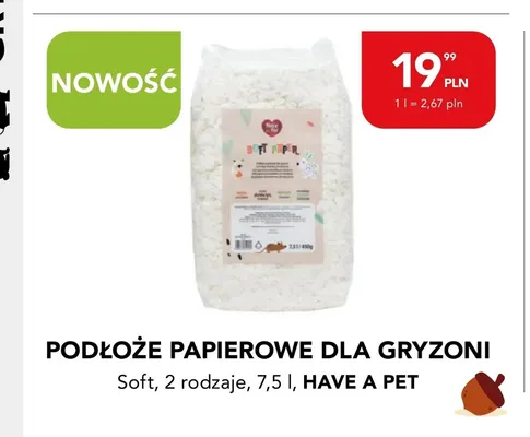 Podłoże papierowe dla gryzoni Soft Have a Pet promocja w Aquael zoo
