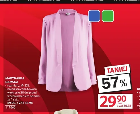 Marynarka damska promocja w Selgros