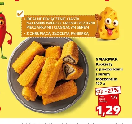 Krokiety z pieczarkami i serem Mozzarella Smakmak promocja w Kaufland