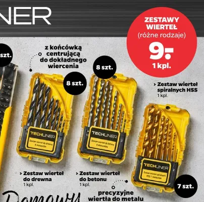 Zestaw wierteł spiralnych HSS TECHLINER promocja w Netto