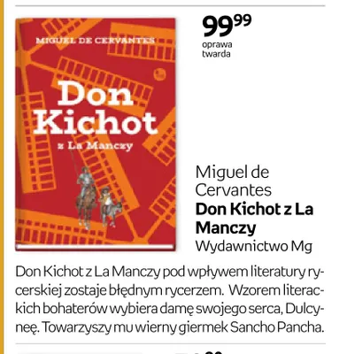 Książka Don Kichot z La Manczy oprawa twarda Miguel de Cervantes promocja w Empik