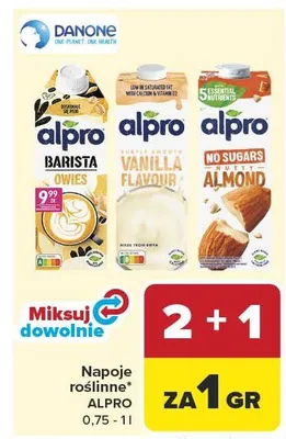 Napoje roślinne Alpro promocja w Carrefour