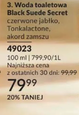 Woda toaletowa Black Suede Secret promocja w AVON