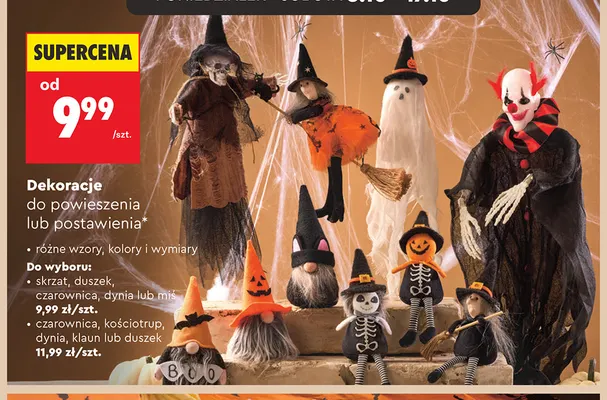 Dekoracje do powieszenia lub postawienia dynia promocja w Biedronka