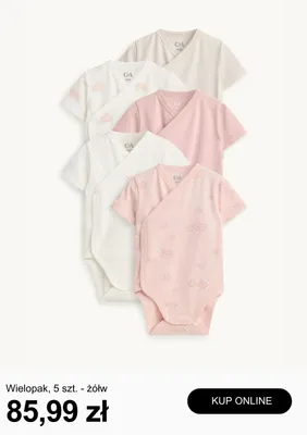 Body niemowlęce C&A Wielopak 5 szt. żółw promocja w C&A