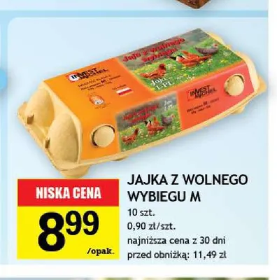 Jajka kurze z wolnego wybiegu M Invest Michel promocja w Gram Market