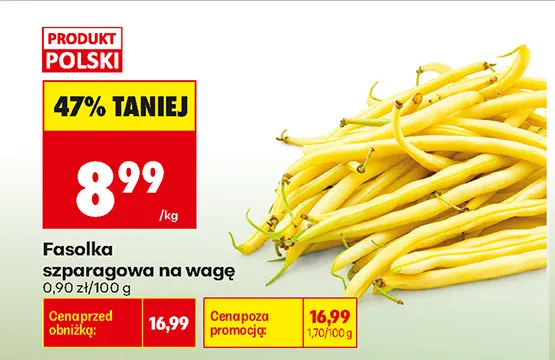 Fasolka szparagowa na wagę promocja w Biedronka