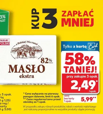 Masło ekstra z Polskiej Mleczarni promocja w Kaufland