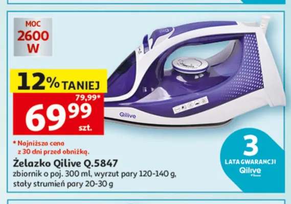 Żelazko Qilive Q.5847 promocja w Auchan